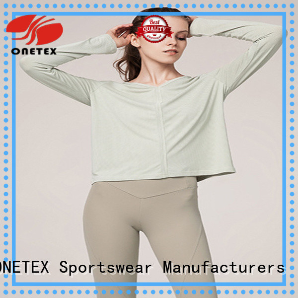 high quality fabrics ladies gym shirts factory for Fitness