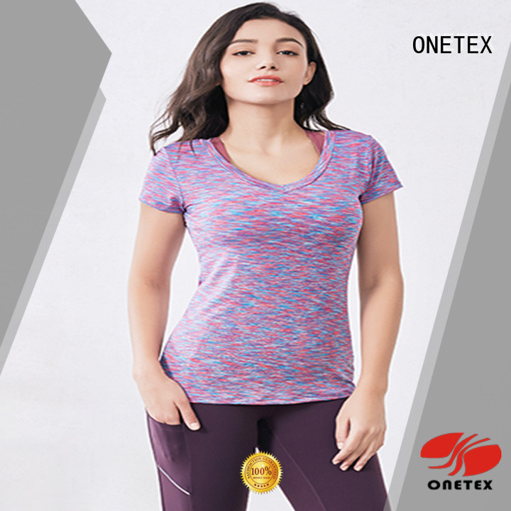 moisture permeability exercise shirts factory for work out