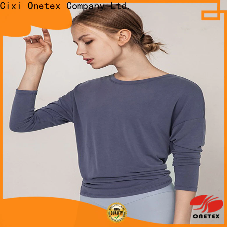 ONETEX sweat breathable fabric women's athletic shirts supplier for daily