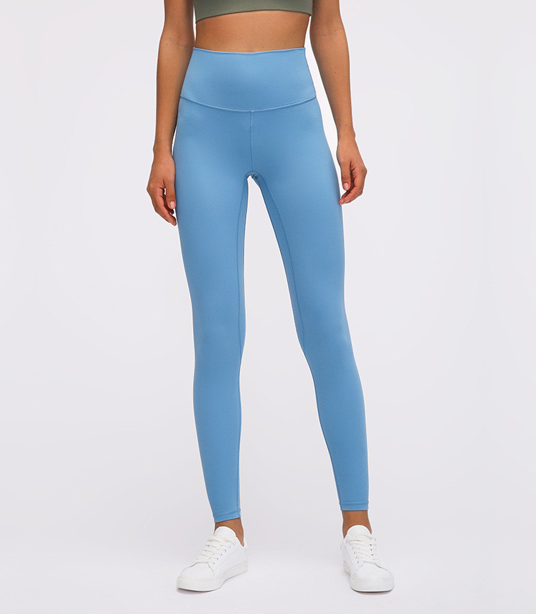 High Quality Moisture Wicking Soft Fabric Yoga Leggings Women’s High Waist Hip Running Tight Elastic Fitness Pants L19011 Wholesale-ONETEX