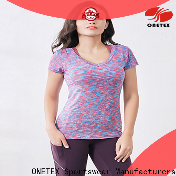 ONETEX Comfort performance ladies sports shirts Suppliers for work out
