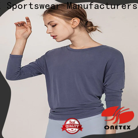ONETEX quick-dry fabric best gym shirts China for sport