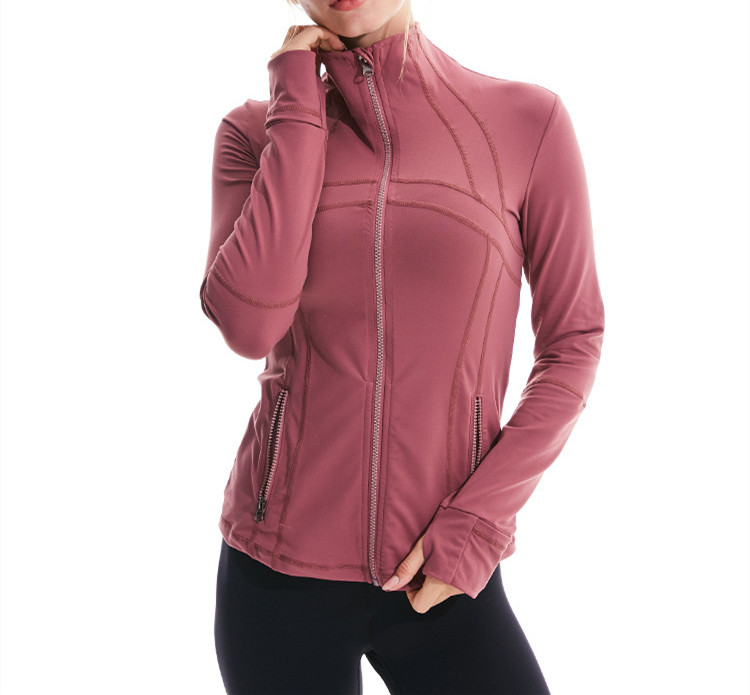 comfortable ladies workout jackets manufacturer for cold season walking-2